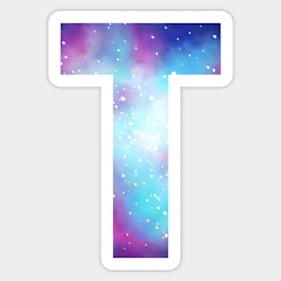 Letter T galaxy Sticker